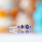 Gabriella, a Tanzanite Half Eternity Ring