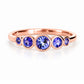 Gabriella, Tanzanite Half Eternity Ring - Victoria's Jewellery