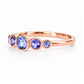 Gabriella, Tanzanite Half Eternity Ring - Victoria's Jewellery