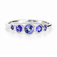 Gabriella, Tanzanite Half Eternity Ring - Victoria's Jewellery