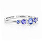 Gabriella, Tanzanite Half Eternity Ring - Victoria's Jewellery