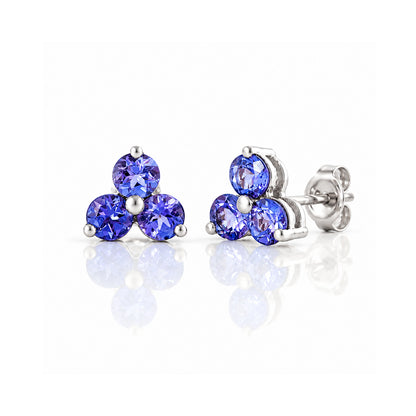 The Trilogy Tanzanite Stud Earrings - Victoria's Jewellery