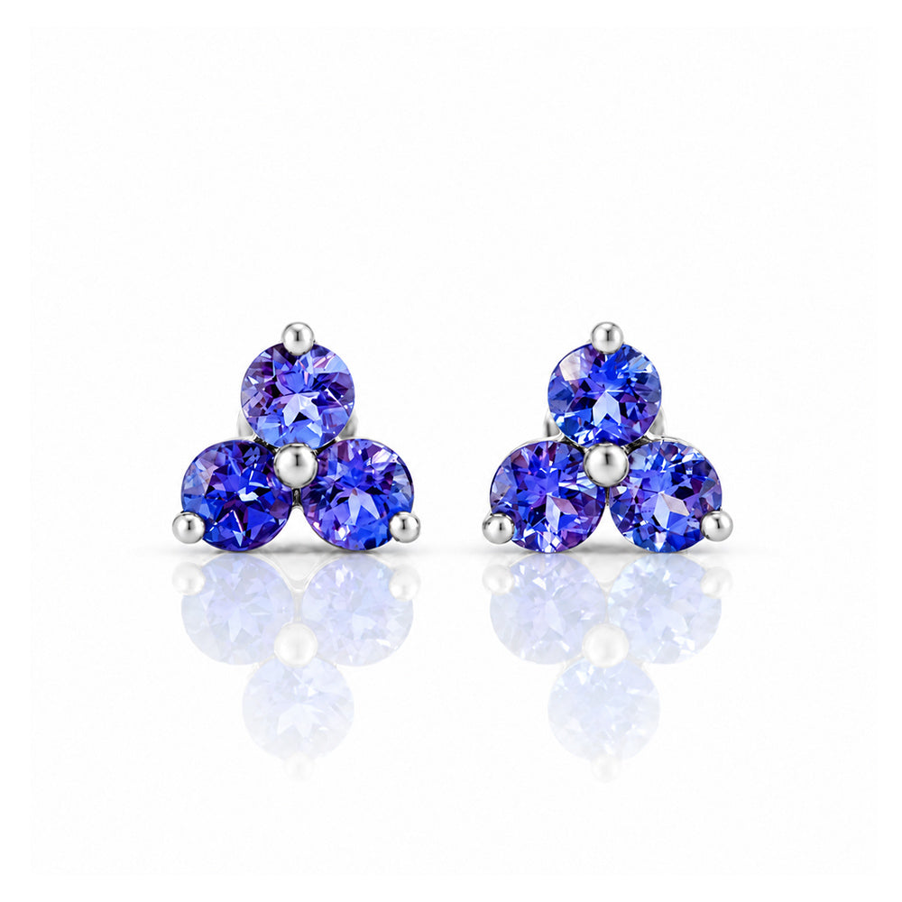 The Trilogy Tanzanite Stud Earrings - Victoria's Jewellery