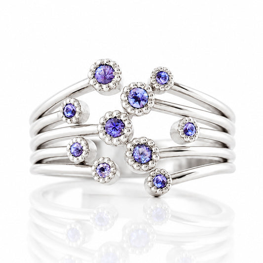 Tanzanite Shooting Star Ring