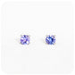 Round cut Tanzanite stud earrings in sterling silver - Victoria's Jewellery