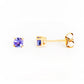 The Round Tanzanite Stud - 4mm