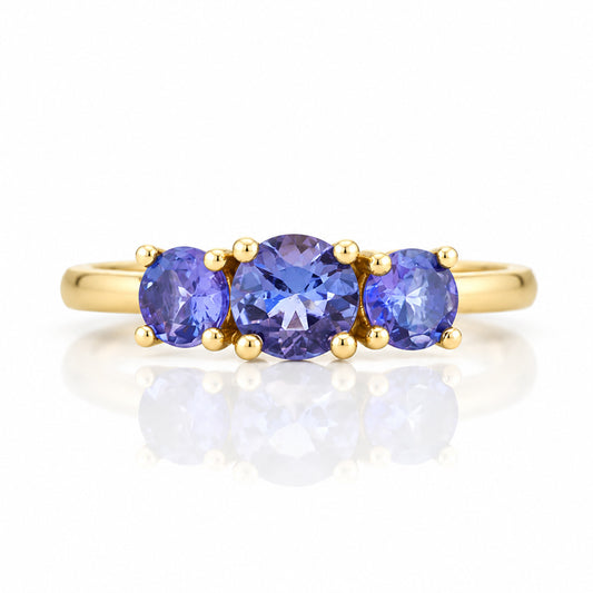 Aria, Tanzanite Trilogy Ring - Victoria's Jewellery