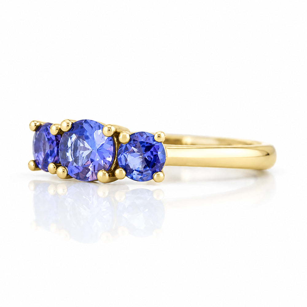 Aria, Tanzanite Trilogy Ring - Victoria's Jewellery