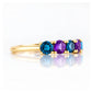 Annie, a London Topaz and Amethyst Half Eternity Ring - Victoria's Jewellery