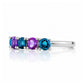 Annie, a London Topaz and Amethyst Half Eternity Ring - Victoria's Jewellery