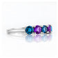 Annie, a London Topaz and Amethyst Half Eternity Ring - Victoria's Jewellery