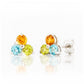 The Trilogy Topaz, Citrine and Peridot Stud Earrings