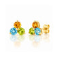 The Trilogy Topaz, Citrine and Peridot Stud Earrings - Victoria's Jewellery