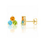 The Trilogy Topaz, Citrine and Peridot Stud Earrings - Victoria's Jewellery