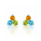 The Trilogy Topaz, Citrine and Peridot Stud Earrings - Victoria's Jewellery