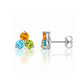 The Trilogy Topaz, Citrine and Peridot Stud Earrings - Victoria's Jewellery
