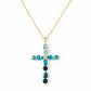 The Topaz and Diamond Cross Necklace