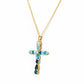 The Topaz and Diamond Cross Necklace