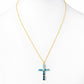The Topaz and Diamond Cross Necklace