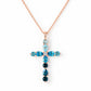 The Topaz and Diamond Cross Necklace