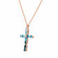 The Topaz and Diamond Cross Necklace