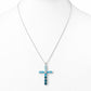 The Topaz and Diamond Cross Necklace