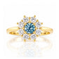 Fleur, a Lab Diamond and Topaz Flower Ring - Victoria's Jewellery
