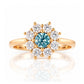 Fleur, a Lab Diamond and Topaz Flower Ring - Victoria's Jewellery