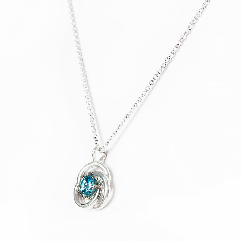 Freyja, Swiss Blue Topaz Pendant - Victoria's Jewellery
