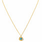 Freyja, Swiss Blue Topaz Pendant