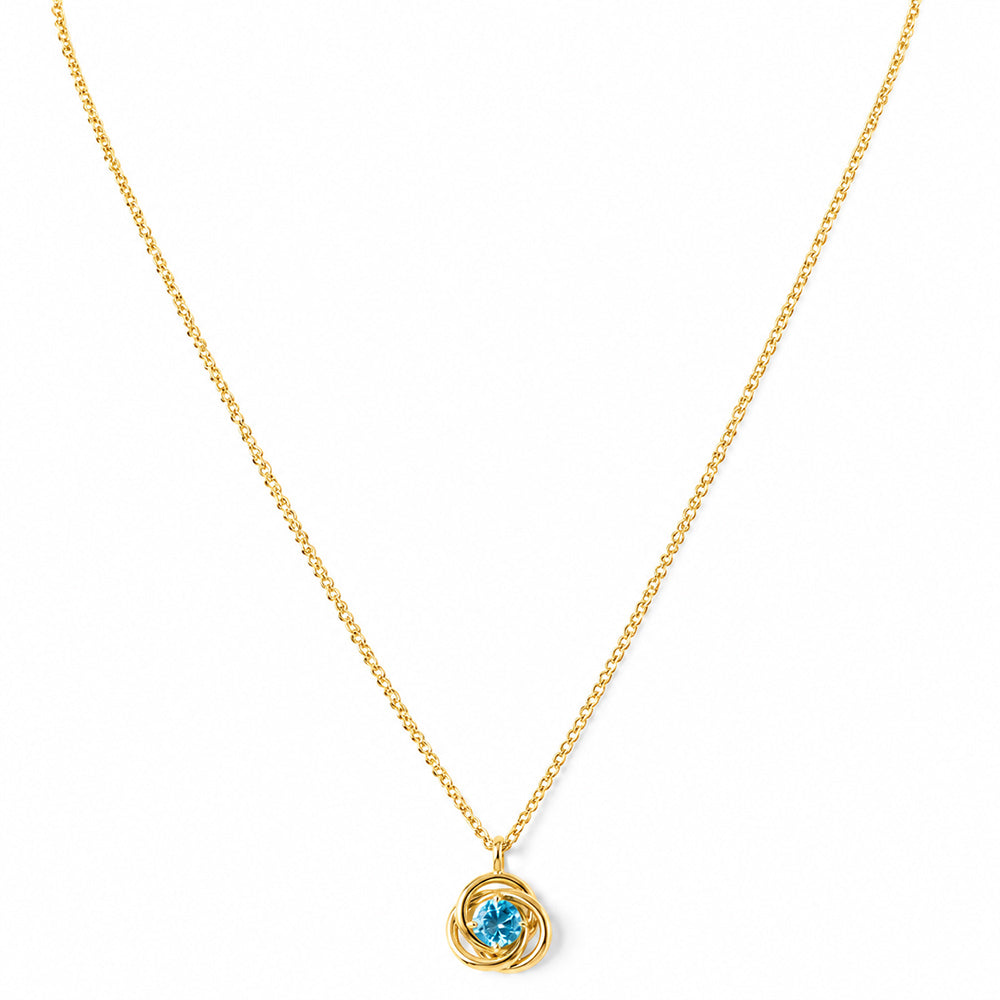 Freyja, Swiss Blue Topaz Pendant