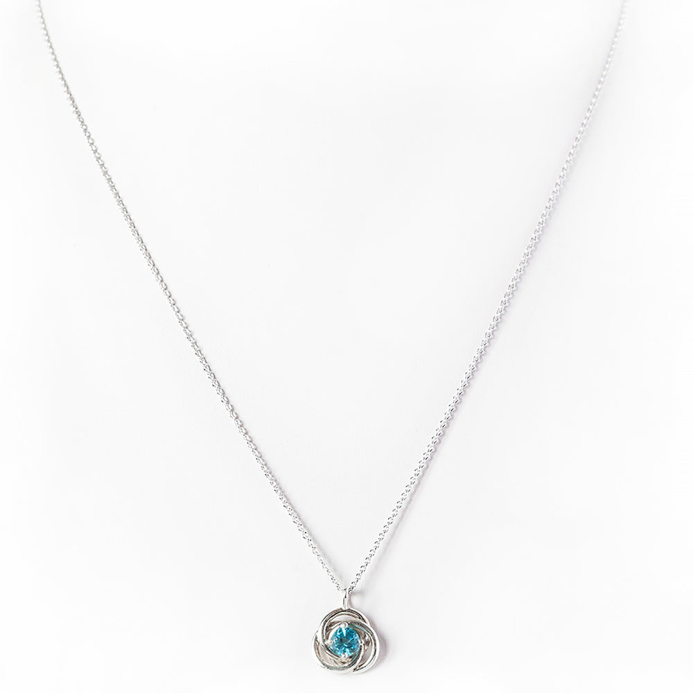 Freyja, Swiss Blue Topaz Pendant - Victoria's Jewellery