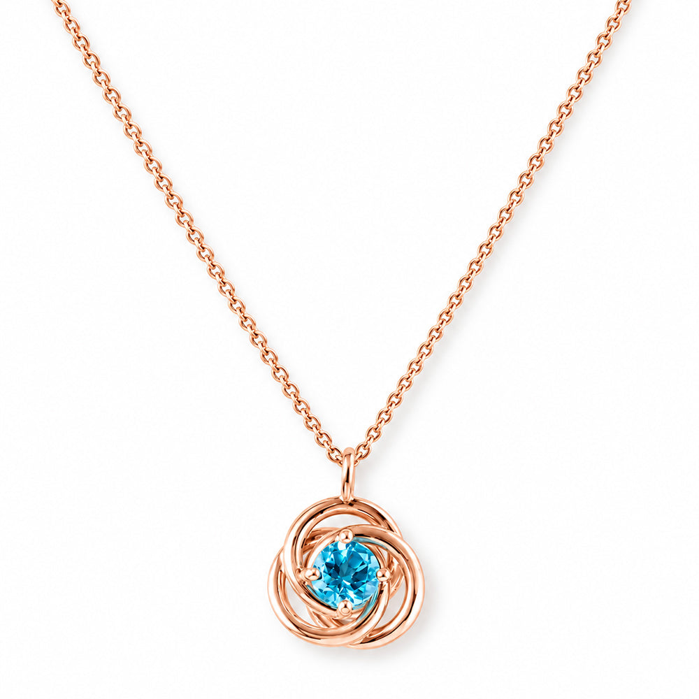 Freyja, Swiss Blue Topaz Pendant