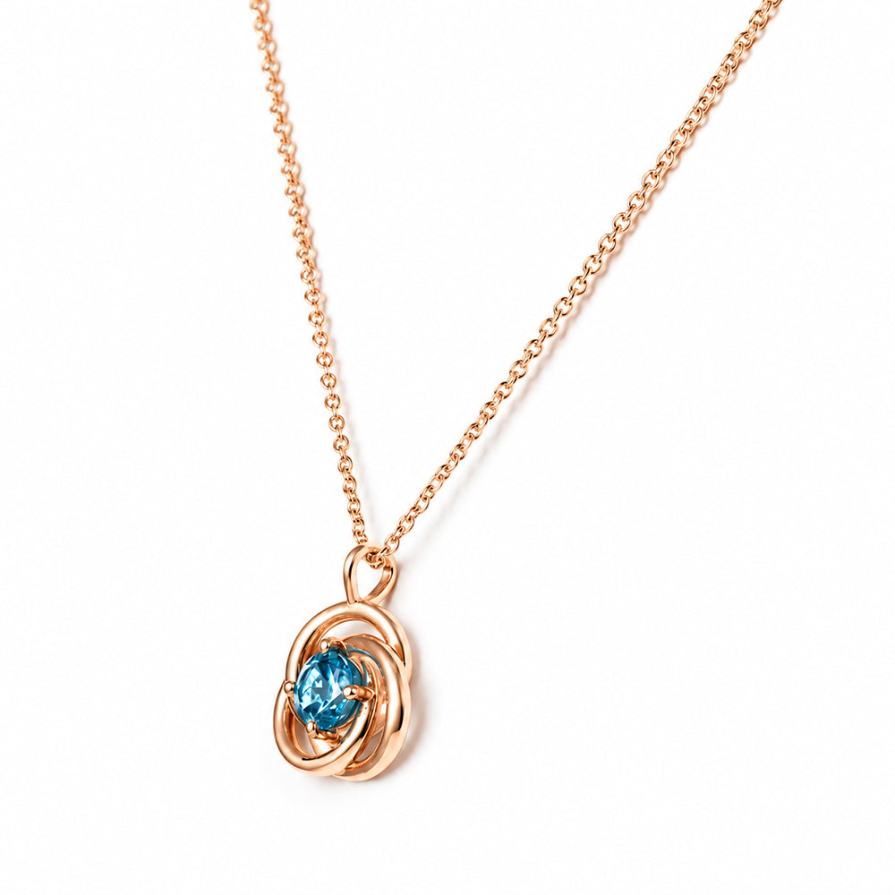 Freyja, Swiss Blue Topaz Pendant