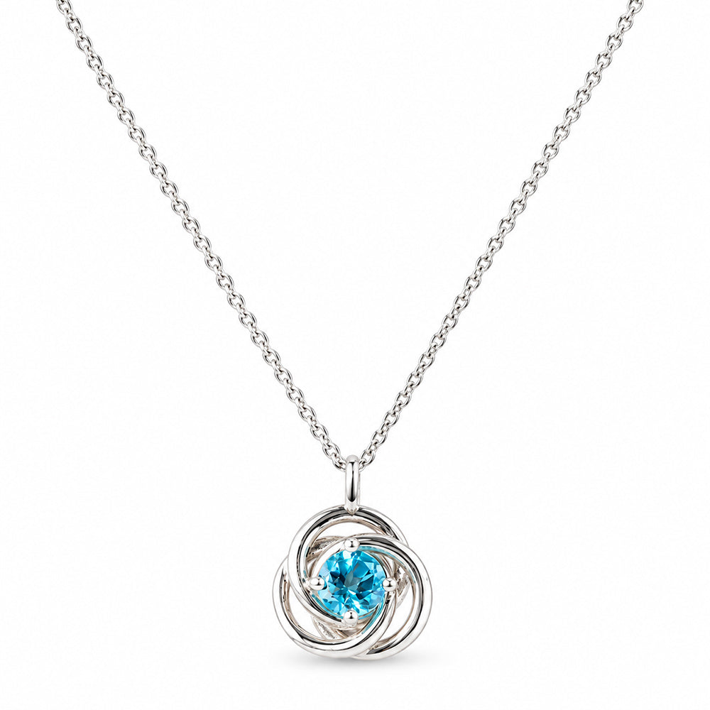 Freyja, Swiss Blue Topaz Pendant
