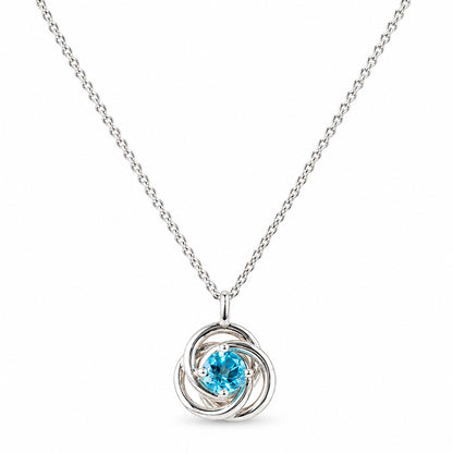 Freyja, Swiss Blue Topaz Pendant