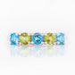 Round cut Swiss Topaz and Peridot half eternity ring - Victoria's Jewellery