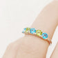 Round cut Swiss Topaz and Peridot half eternity ring - Victoria's Jewellery