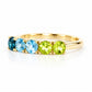 Annie, a Topaz and Peridot Half Eternity Ring - Victoria's Jewellery