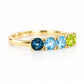Annie, a Topaz and Peridot Half Eternity Ring - Victoria's Jewellery