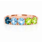 Annie, a Topaz and Peridot Half Eternity Ring - Victoria's Jewellery