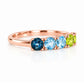 Annie, a Topaz and Peridot Half Eternity Ring - Victoria's Jewellery