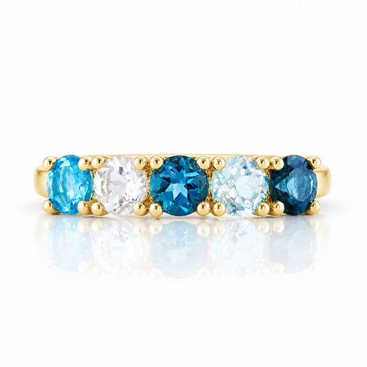 Annie, a Topaz Remixed Half Eternity Ring - Victoria's Jewellery