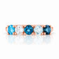 Annie, a Topaz Remixed Half Eternity Ring - Victoria's Jewellery