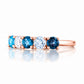 Annie, a Topaz Remixed Half Eternity Ring - Victoria's Jewellery