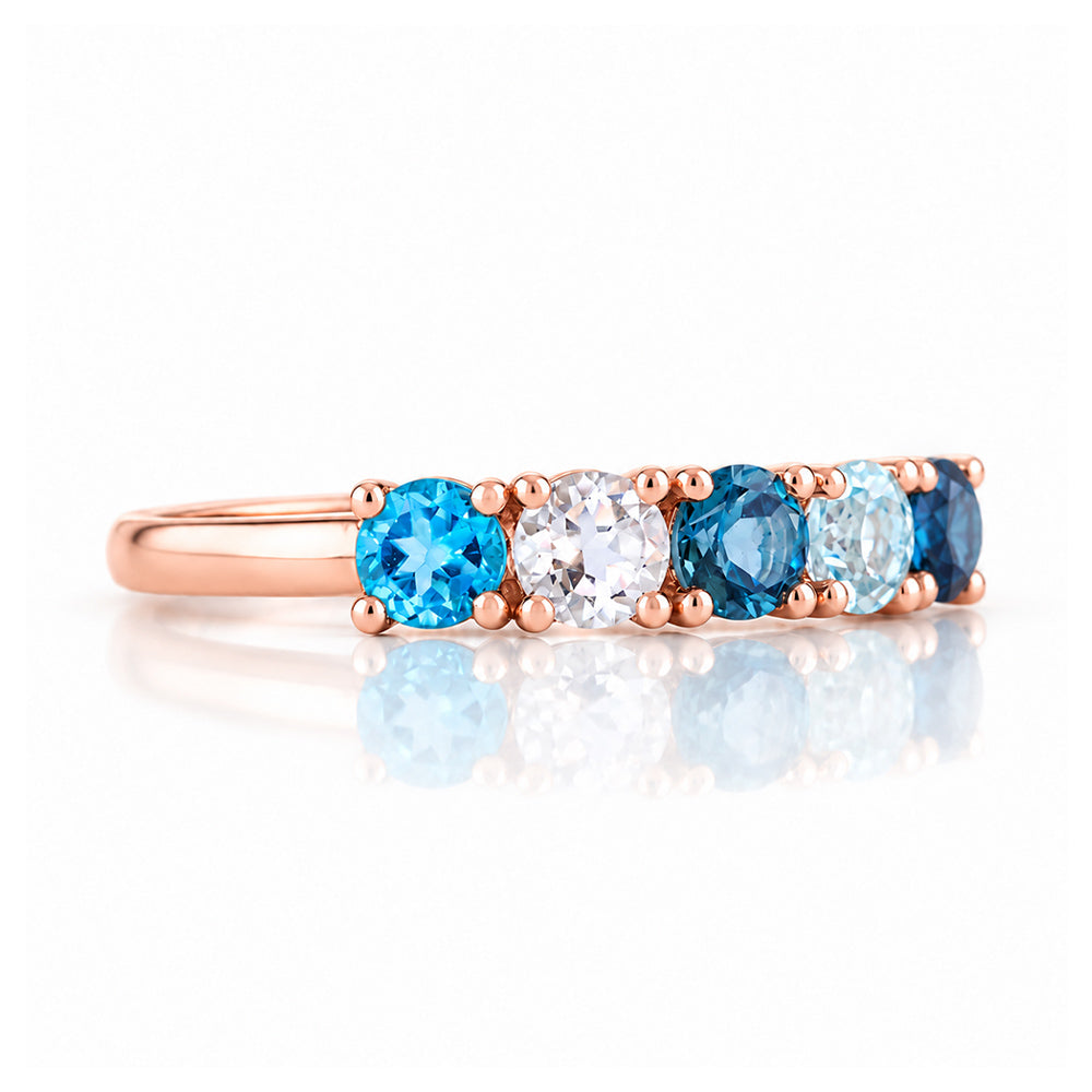 Annie, a Topaz Remixed Half Eternity Ring - Victoria's Jewellery