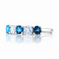 Annie, a Topaz Remixed Half Eternity Ring - Victoria's Jewellery