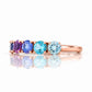 Annie, a Blue Half Eternity Ring - Victoria's Jewellery