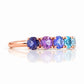 Annie, a Blue Half Eternity Ring - Victoria's Jewellery