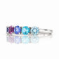 Annie, a Blue Half Eternity Ring - Victoria's Jewellery